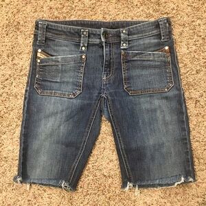 DIESEL WOMENS BERMUDA JEAN CUTIFF SHORTS